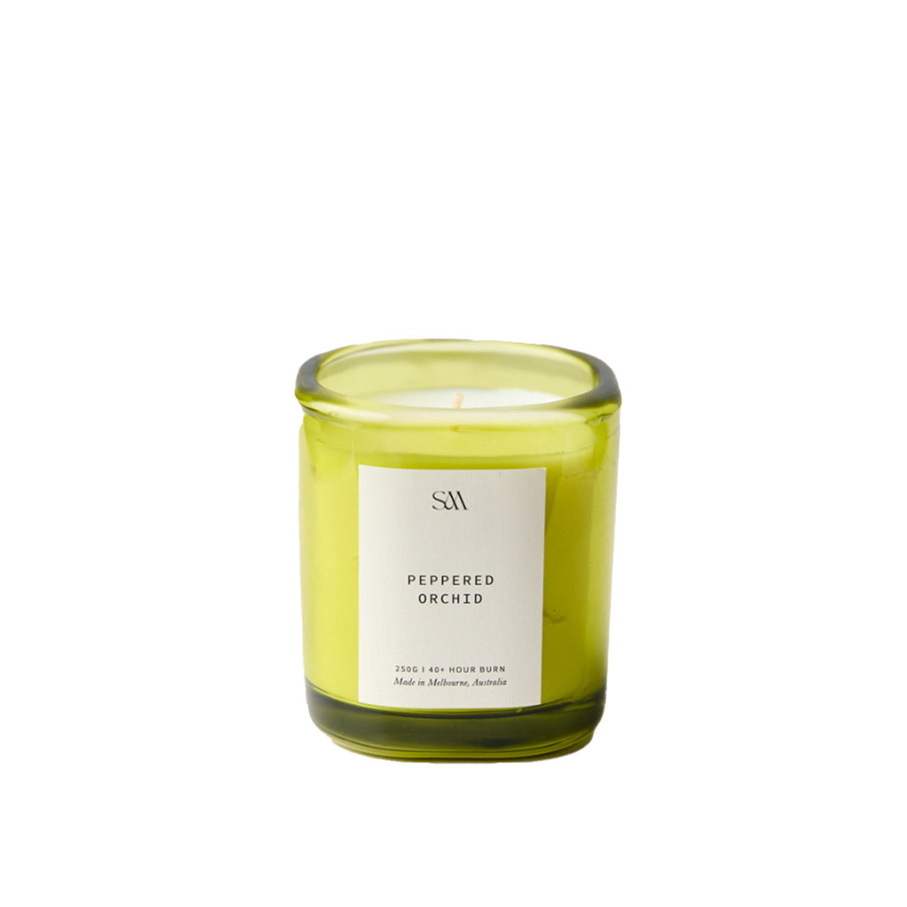 Peppered Orchid 250g Signature Scented Candle (Light Green)